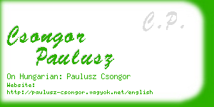 csongor paulusz business card